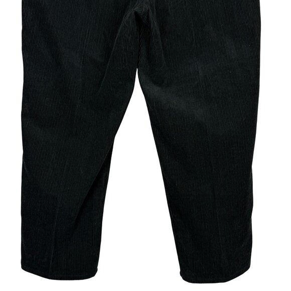 Vtg Woolrich Wide Wale Corduroy Trouser Pants 12 High Rise Bareback Black Cotton - Picture 10 of 11